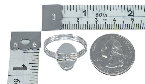 Native American Turquoise Sterling Silver Ring Size 7 JX129018