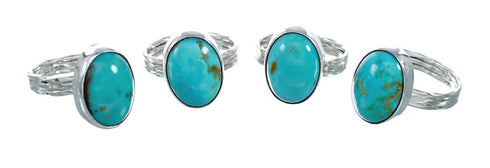 Native American Turquoise Sterling Silver Ring Size 7 JX129018