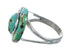 Navajo Turquoise Inlay Sterling Silver Ring Size 7-1/2 JX129032