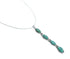Sterling Silver Turquoise Inlay Box Chain Pendant Necklace Set JX129072