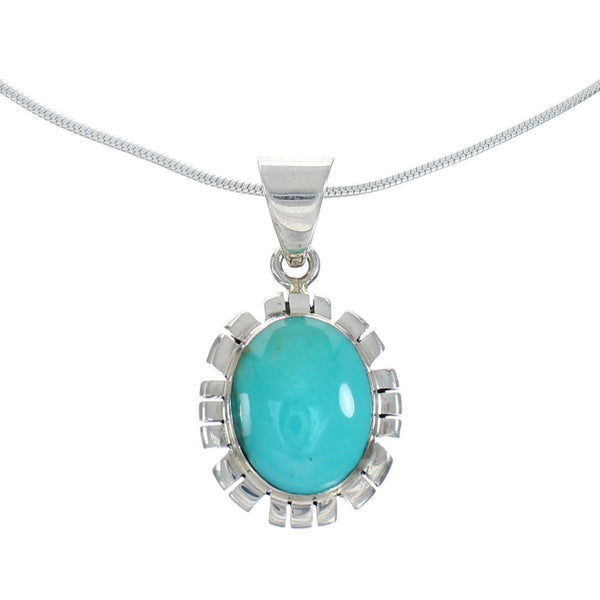 Sterling Silver Turquoise Italian Snake Chain Necklace Set AX128974