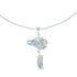 Opal Sterling Silver Bear And Feather Southwest Italian Snake Chain Necklace Set AX128988