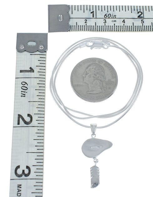 Opal Sterling Silver Bear And Feather Southwest Italian Snake Chain Necklace Set AX128988