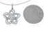 Sterling Silver And Cubic Zirconia Flower Italian Snake Chain Necklace Set AX129003