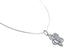 Sterling Silver And Cubic Zirconia Flower Italian Snake Chain Necklace Set AX129003