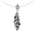 Sterling Silver Turquoise Feather Italian Snake Chain Necklace Set AX129006
