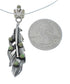 Sterling Silver Turquoise Feather Italian Snake Chain Necklace Set AX129006