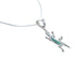 Southwest Turquoise Inlay Silver Lizard Italian Chain Necklace Set AX129017