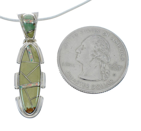 Sterling Silver Turquoise And Opal Inlay Southwestern Italian Snake Chain Necklace Set AX129049