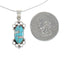 Sterling Silver Turquoise And Opal Inlay Southwestern Italian Snake Chain Necklace Set AX129062