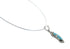 Sterling Silver Turquoise And Opal Inlay Southwestern Italian Snake Chain Necklace Set AX129062