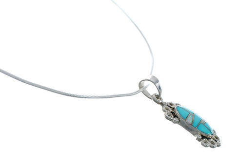 Sterling Silver Turquoise And Opal Inlay Southwestern Italian Snake Chain Necklace Set AX129063