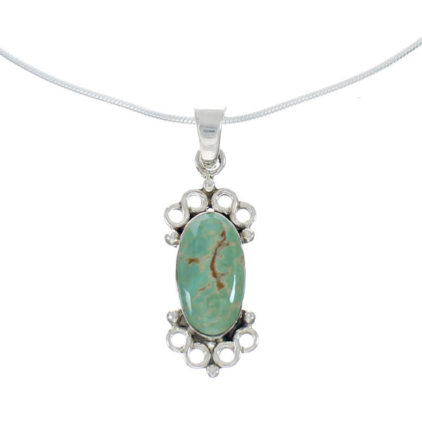 Sterling Silver Turquoise Southwestern Italian Snake Chain Necklace Set AX129065