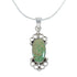 Sterling Silver Turquoise Southwestern Italian Snake Chain Necklace Set AX129066