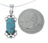 Southwest Turquoise Inlay Sterling Silver Box Chain Necklace Set JX129259