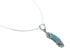 Southwest Turquoise Inlay Sterling Silver Box Chain Necklace Set JX129259