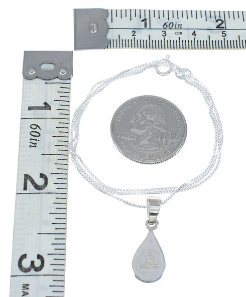 Southwest Turquoise Inlay Sterling Silver Box Chain Necklace Set JX129262