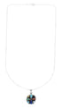Southwest Multicolor Multistone Sterling Silver Box Chain Necklace Set JX129274