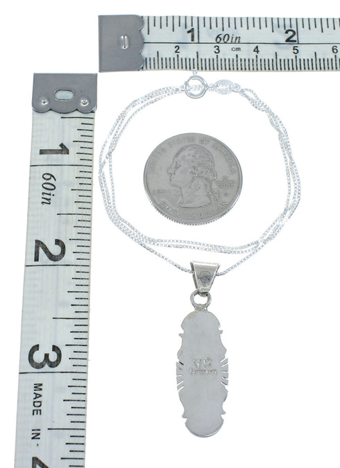 Southwest Turquoise Inlay Sterling Silver Box Chain Necklace Set JX129087