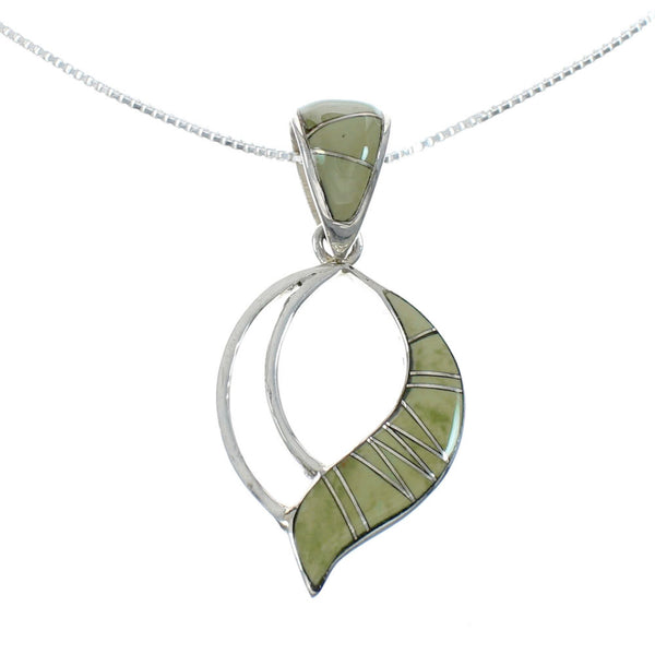 Southwest Turquoise Inlay Sterling Silver Box Chain Necklace Set JX129088