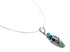 Southwest Multicolor Inlay Sterling Silver Box Chain Necklace Set JX129079