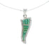Southwest Turquoise Inlay Sterling Silver Box Chain Necklace Set JX129083