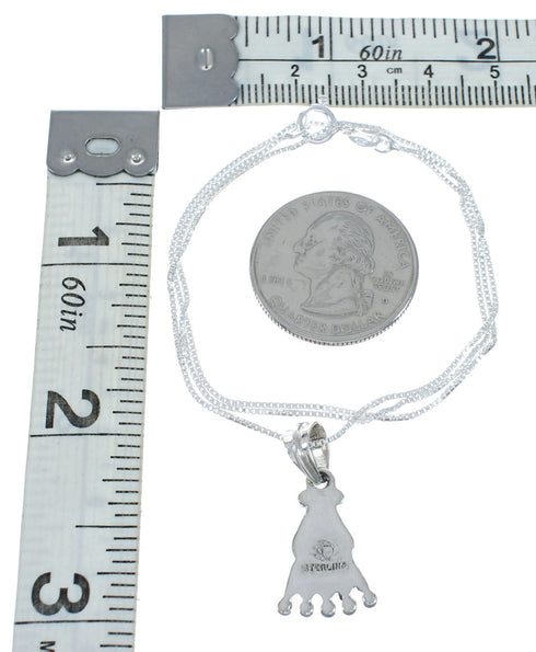 Southwest Needlepoint Turquoise Coral Sterling Silver Box Chain Necklace Set JX129134