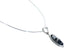 Southwest Jet Mother of Pearl Inlay Sterling Silver Box Chain Necklace Set JX129124