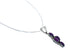 Southwest Magenta Turquoise Sterling Silver Box Chain Necklace Set JX129104