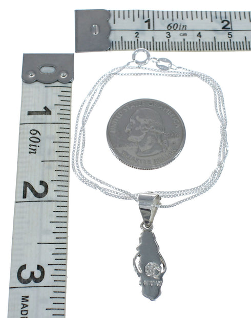 Southwest Magenta Turquoise Sterling Silver Box Chain Necklace Set JX129098