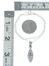 Southwest Needlepoint Magenta Turquoise Sterling Silver Box Chain Necklace Set JX129100