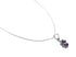 Southwest Magenta Turquoise Flower Inlay Sterling Silver Box Chain Necklace Set JX129097
