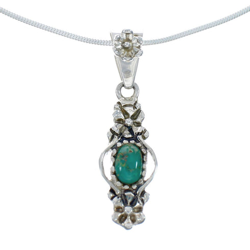 Southwest Turquoise Sterling Silver Snake Chain Necklace Set JX129170