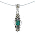 Southwest Turquoise Sterling Silver Snake Chain Necklace Set JX129170