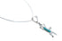 Southwest Turquoise Lizard Inlay Sterling Silver Snake Chain Necklace Set JX129172