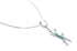 Southwest Turquoise Lizard Inlay Sterling Silver Snake Chain Necklace Set JX129174