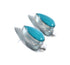 Native American Turquoise Sterling Silver Tear Drop Earrings JX129190