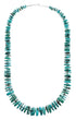 Native American Sterling Silver Turquoise Bead Necklace JX129221