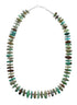 Native American Sterling Silver Turquoise Bead Necklace JX129230