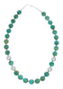 Native American Sterling Silver Turquoise Bead Necklace JX129231