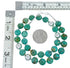 Native American Sterling Silver Turquoise Bead Necklace JX129231