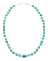Sterling Silver Turquoise Native American Bead Necklace Pendant Set JX129239