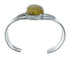 Native American Sterling Silver Amber Cuff Bracelet JX129243