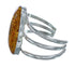 Native American Sterling Silver Amber Cuff Bracelet JX129244