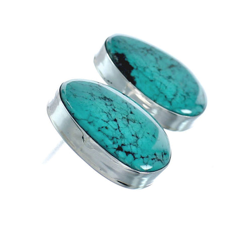 Native American Sterling Silver Turquoise Post Earrings AX129280