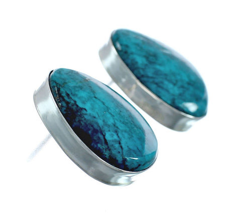 Native American Sterling Silver Turquoise Post Earrings AX129285