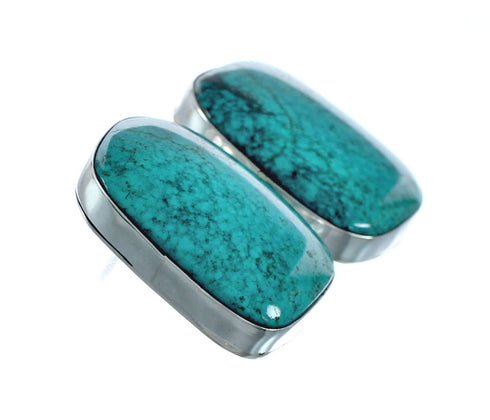 Native American Sterling Silver Turquoise Post Earrings AX129286