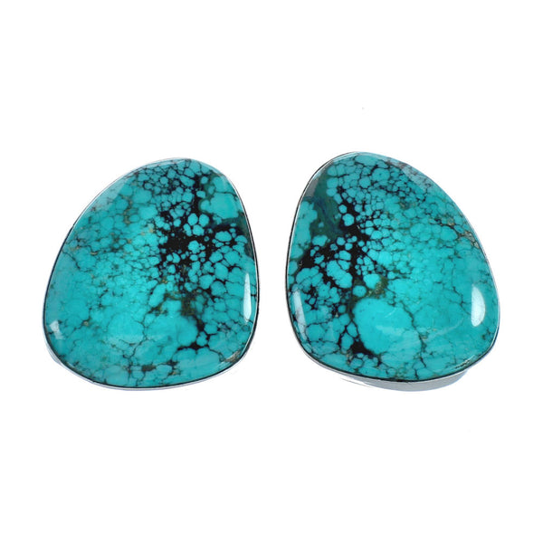 Native American Sterling Silver Turquoise Post Earrings AX129287