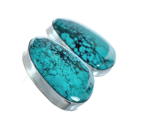 Native American Sterling Silver Turquoise Post Earrings AX129287