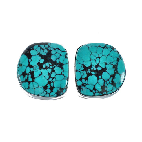 Native American Sterling Silver Turquoise Post Earrings AX129290